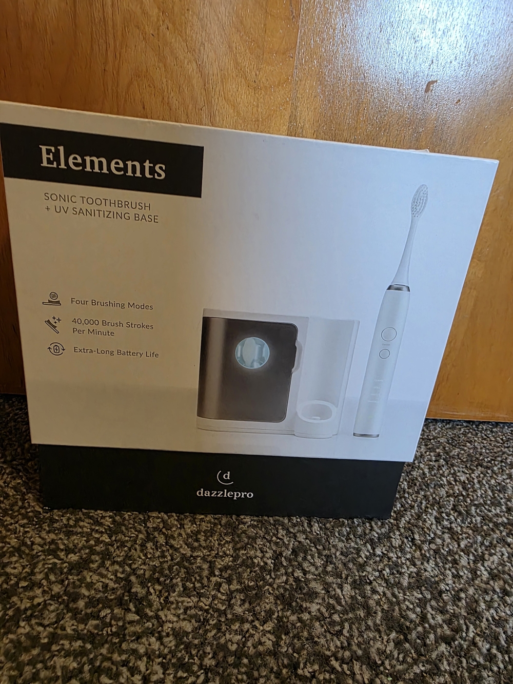 Elements Sonic Toothbrush in White with Silver Accent